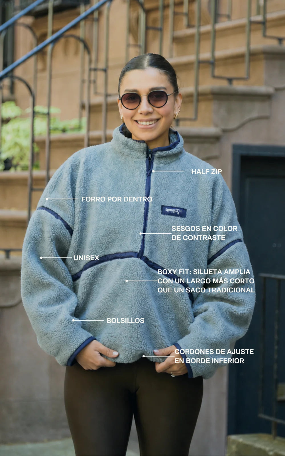 SACO OVEJERO BOXY GRIS - UNISEX-6