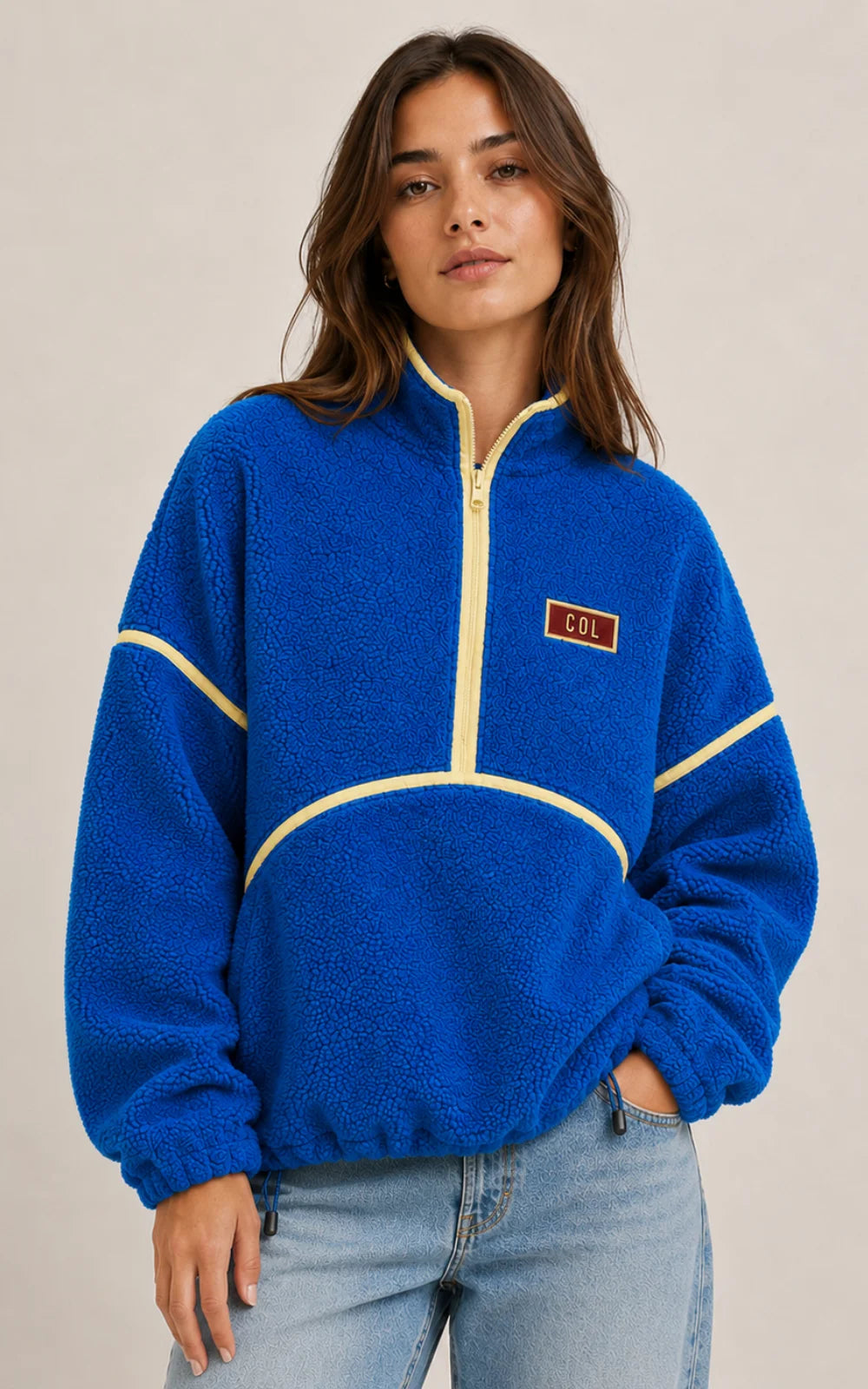 SACO OVEJERO LA SELE BOXY AZUL - UNISEX