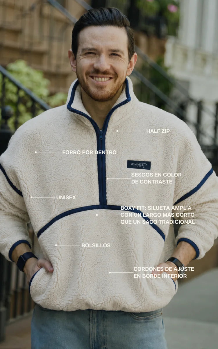 SACO OVEJERO BOXY CREMA - UNISEX-6