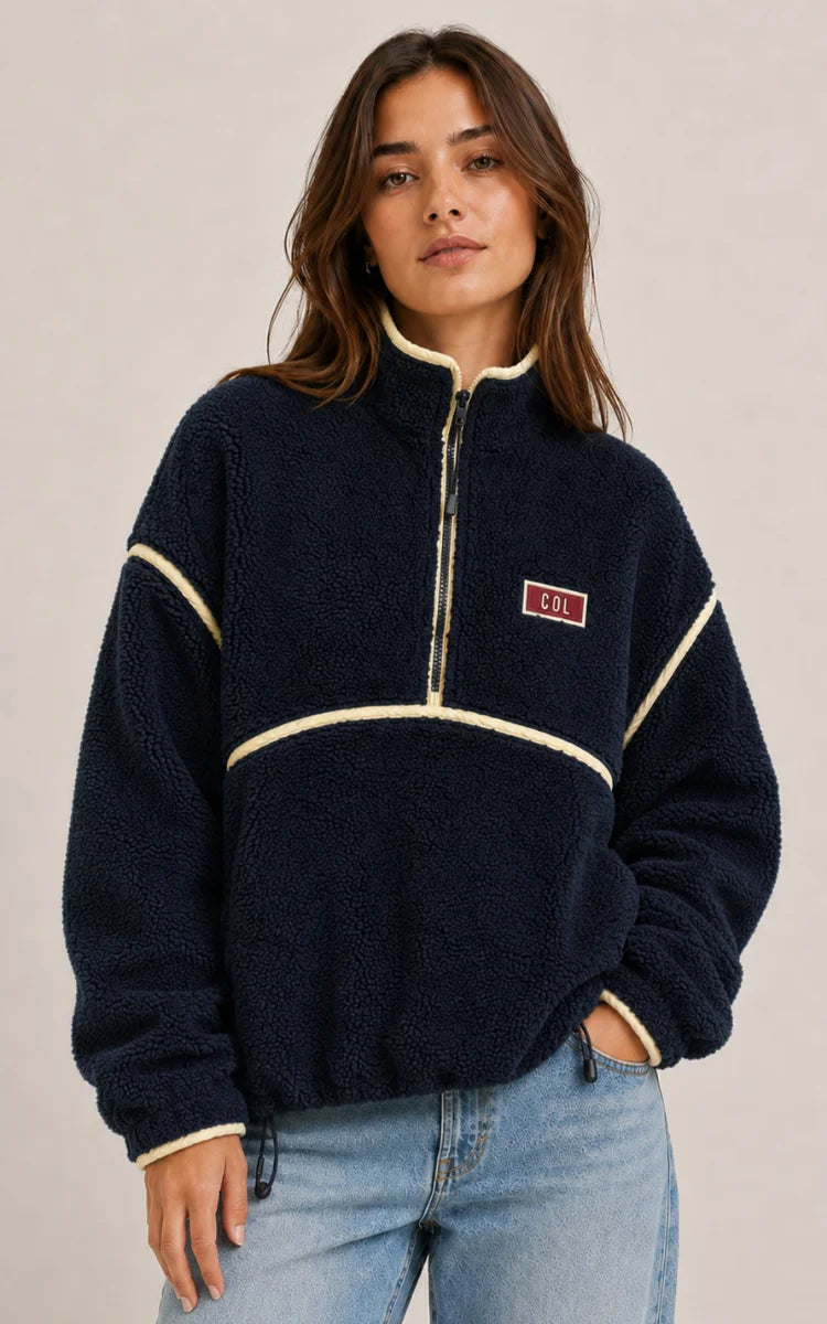SACO OVEJERO COLOMBIA BOXY AZUL OSCURO - UNISEX