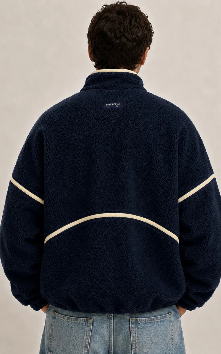 SACO OVEJERO COLOMBIA BOXY AZUL OSCURO - UNISEX