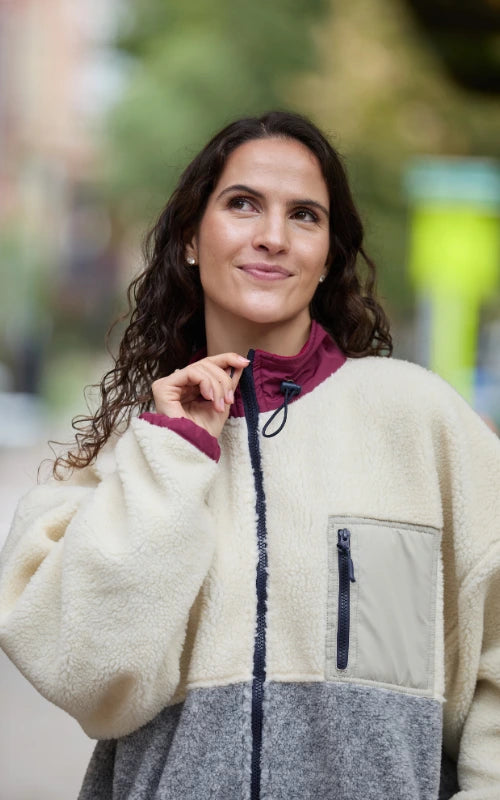 SACO OVEJERO BOXY CREMA UNISEX (FULL ZIP)- PREVENTA-3