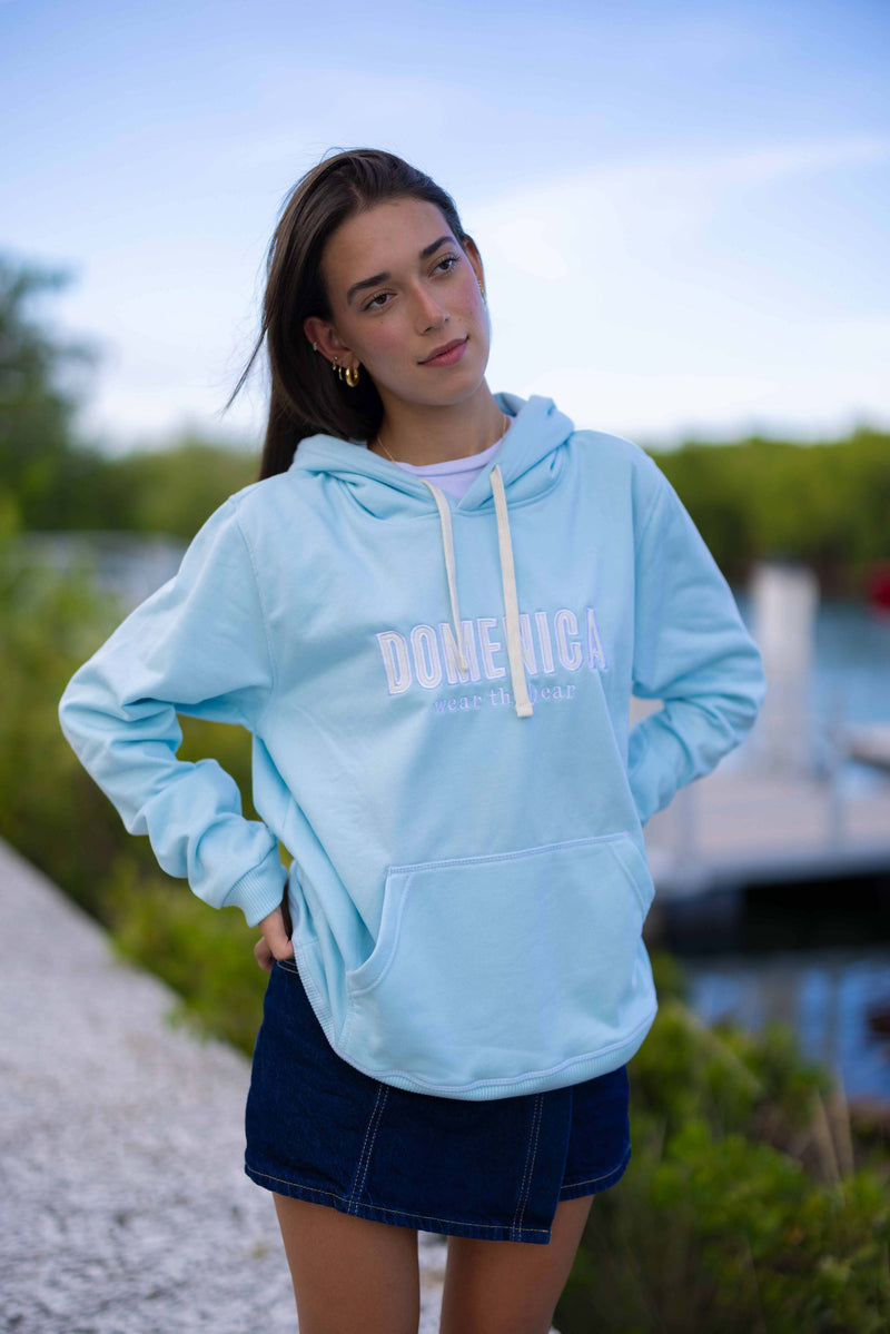 HOODIE DOMENICA AZUL CLARO- UNISEX