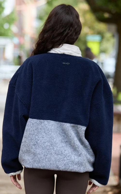 SACO OVEJERO BOXY AZUL OSCURO UNISEX (FULL ZIP)- PREVENTA-4