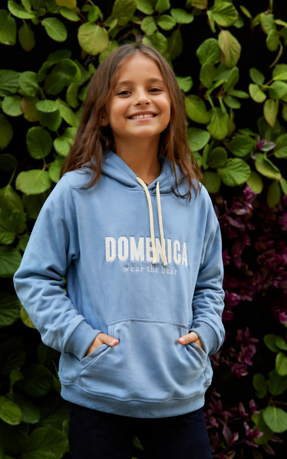 HOODIE DOMENICA AZUL CIELO - NIÑOS-1