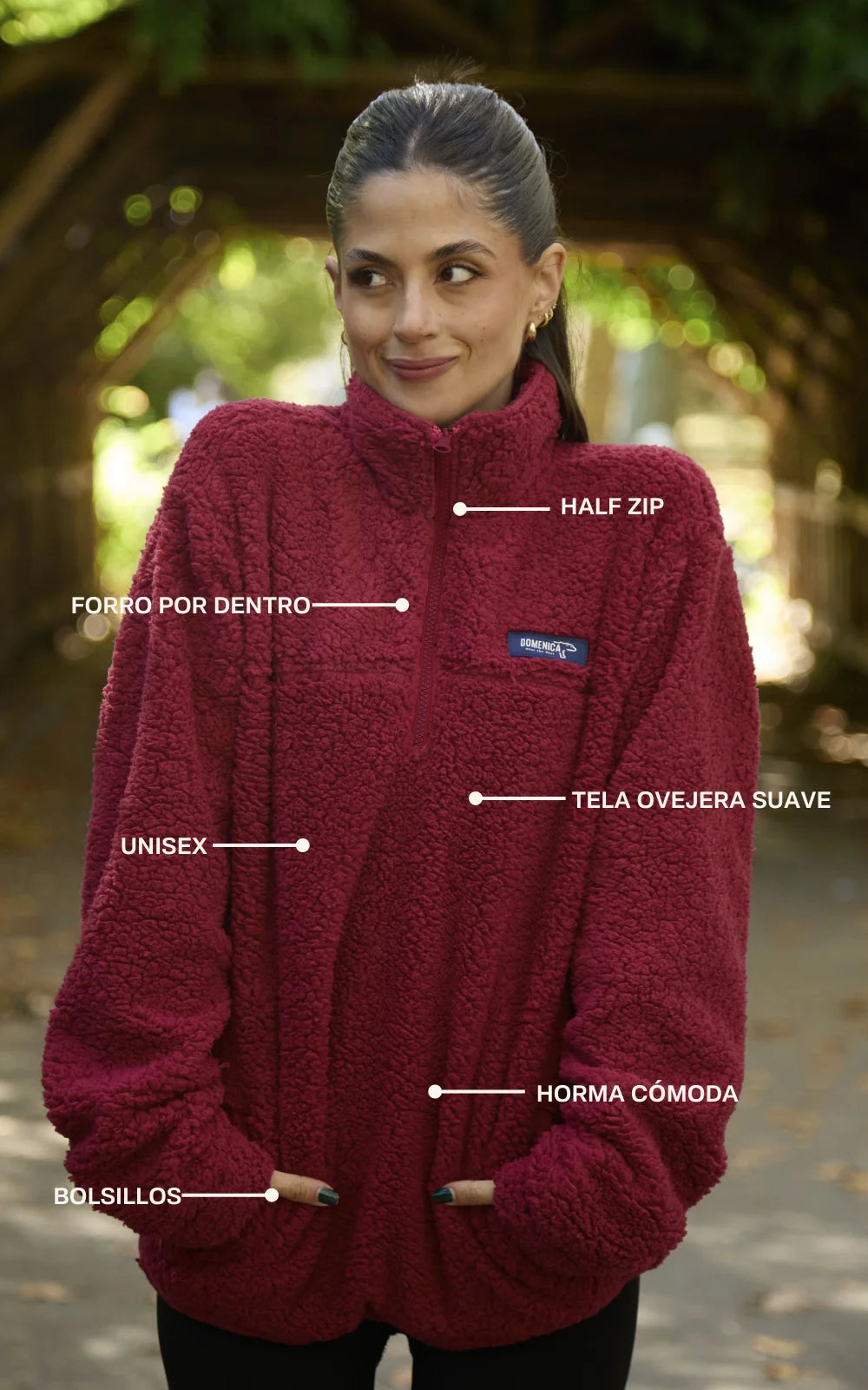 SACO OVEJERO CEREZA/BURGUNDY - UNISEX-5