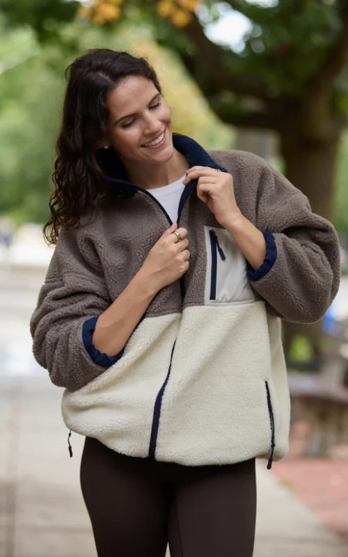 SACO OVEJERO BOXY BEIGE UNISEX (FULL ZIP)- PREVENTA-6