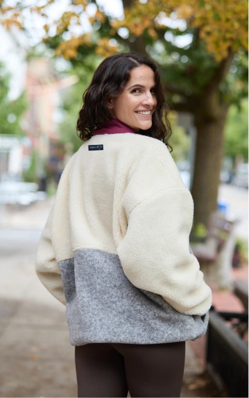 SACO OVEJERO BOXY CREMA UNISEX (FULL ZIP)- PREVENTA-7