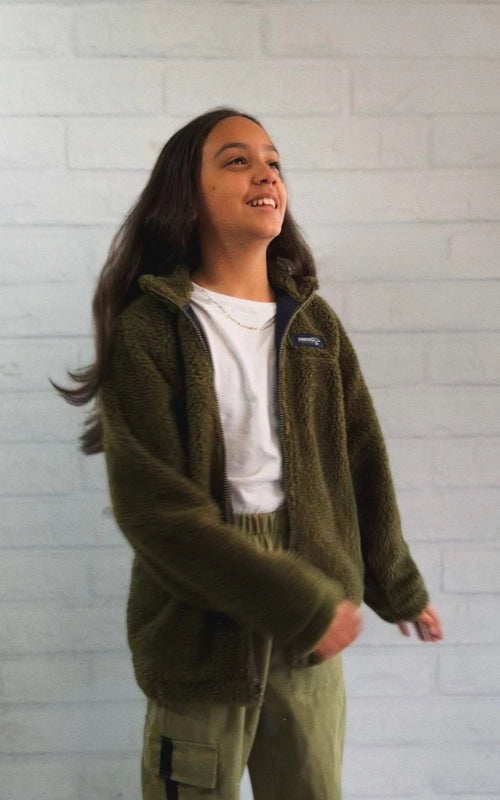 SACO OVEJERO VERDE - NIÑOS