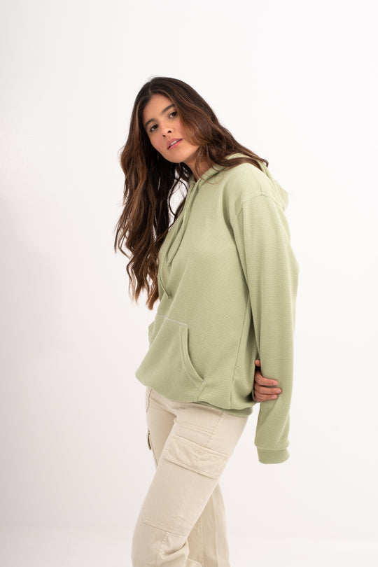 HOODIE VERDE CLARO  UNISEX- BÁSICO