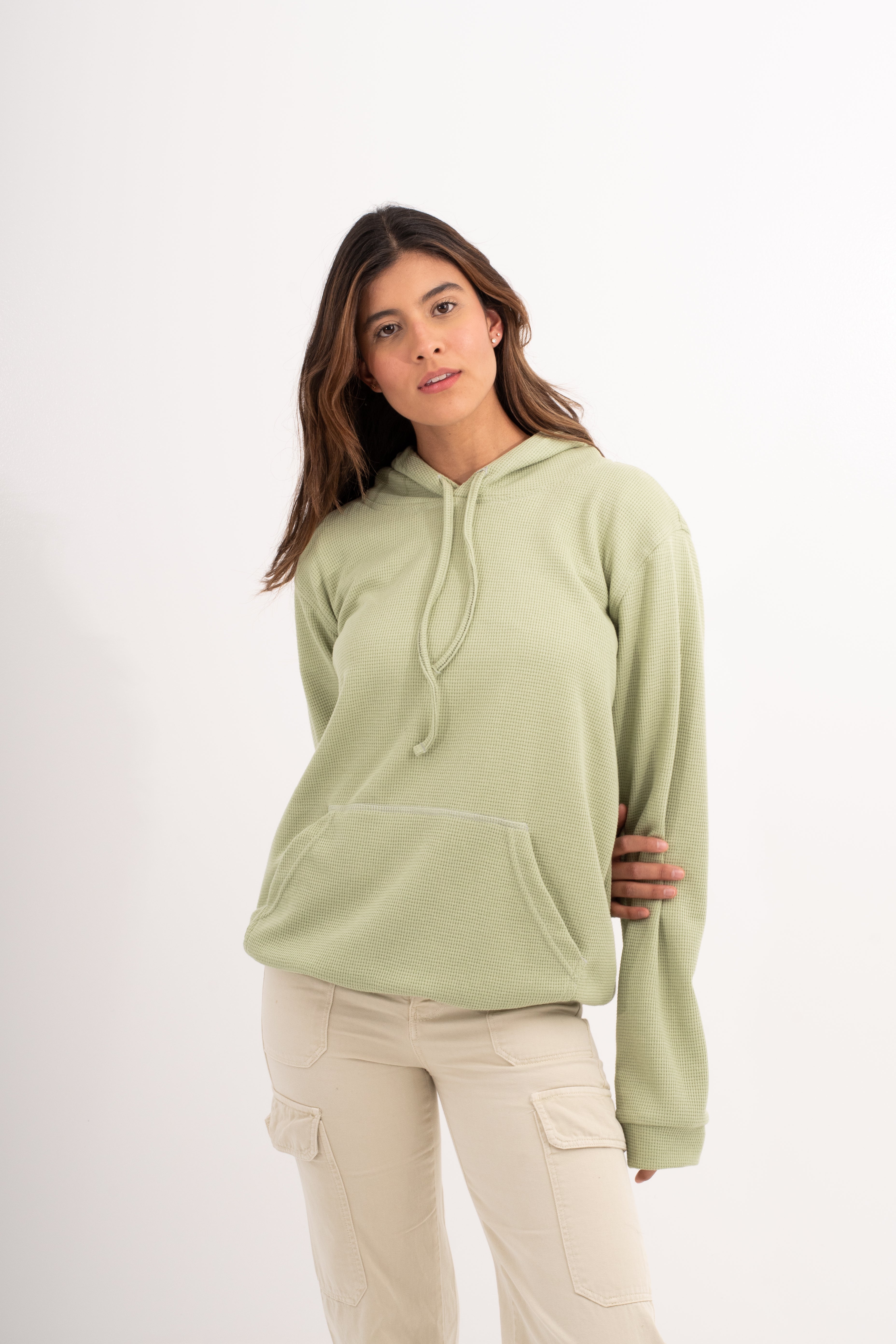HOODIE VERDE CLARO  UNISEX- BÁSICO-8