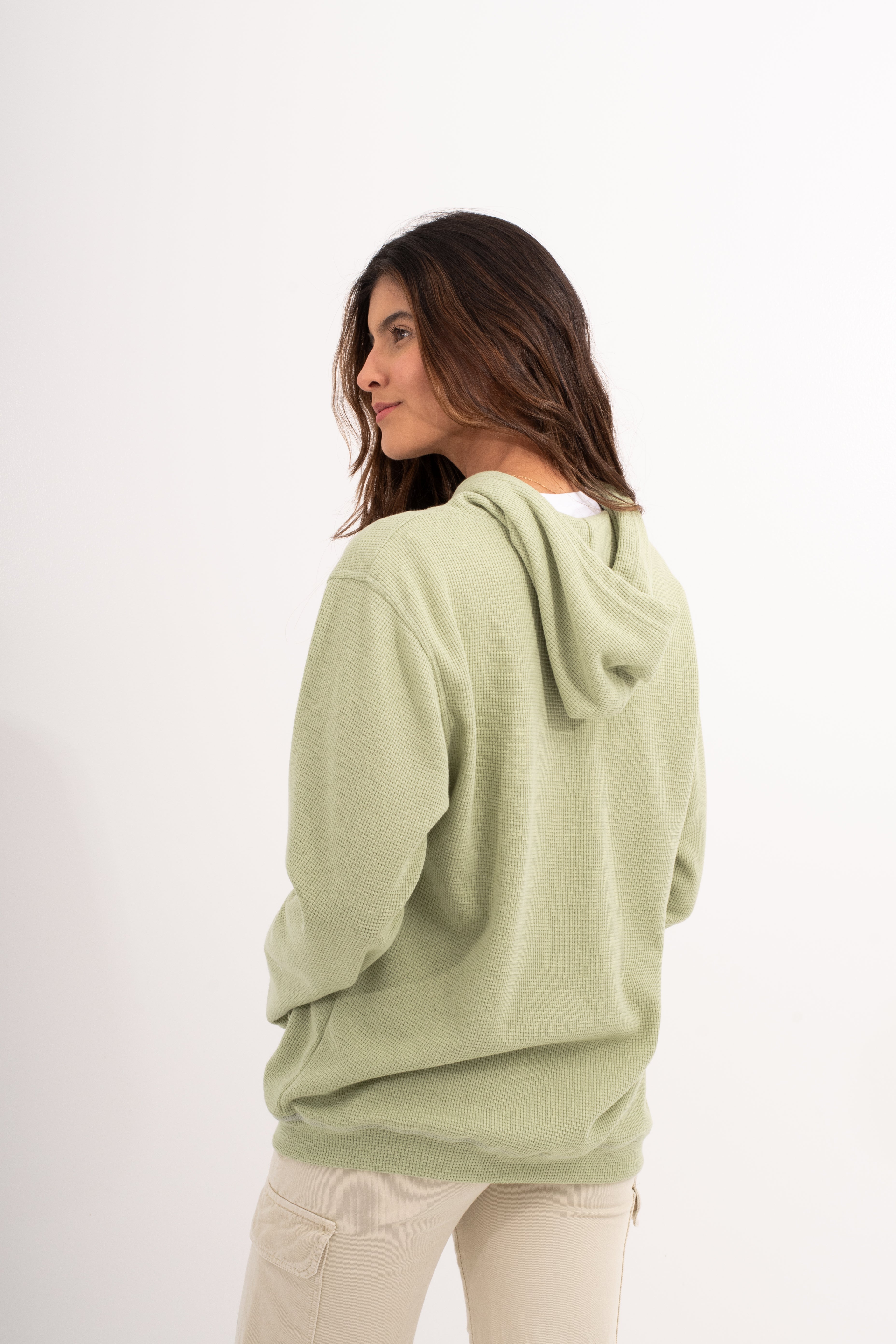 HOODIE VERDE CLARO  UNISEX- BÁSICO-3