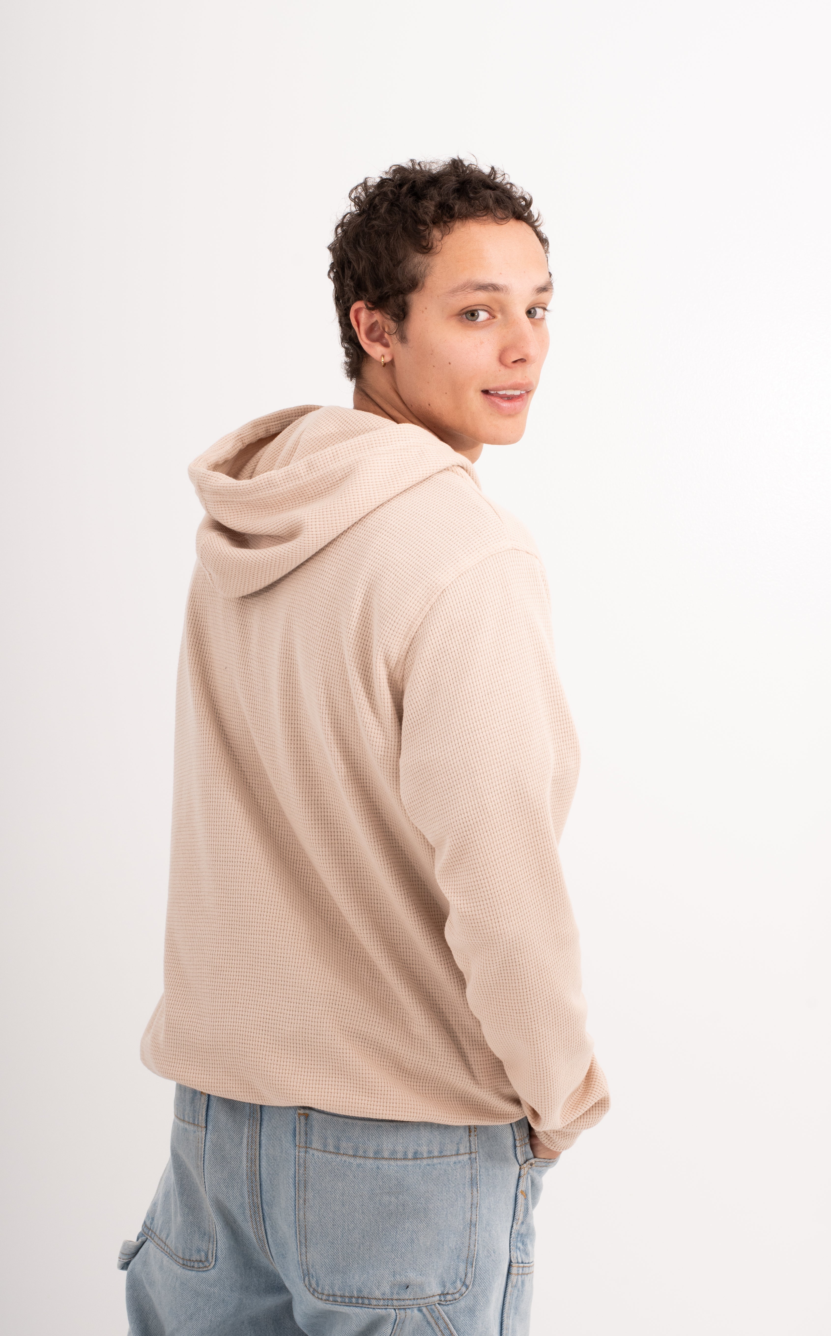 HOODIE BEIGE UNISEX- BÁSICO-6