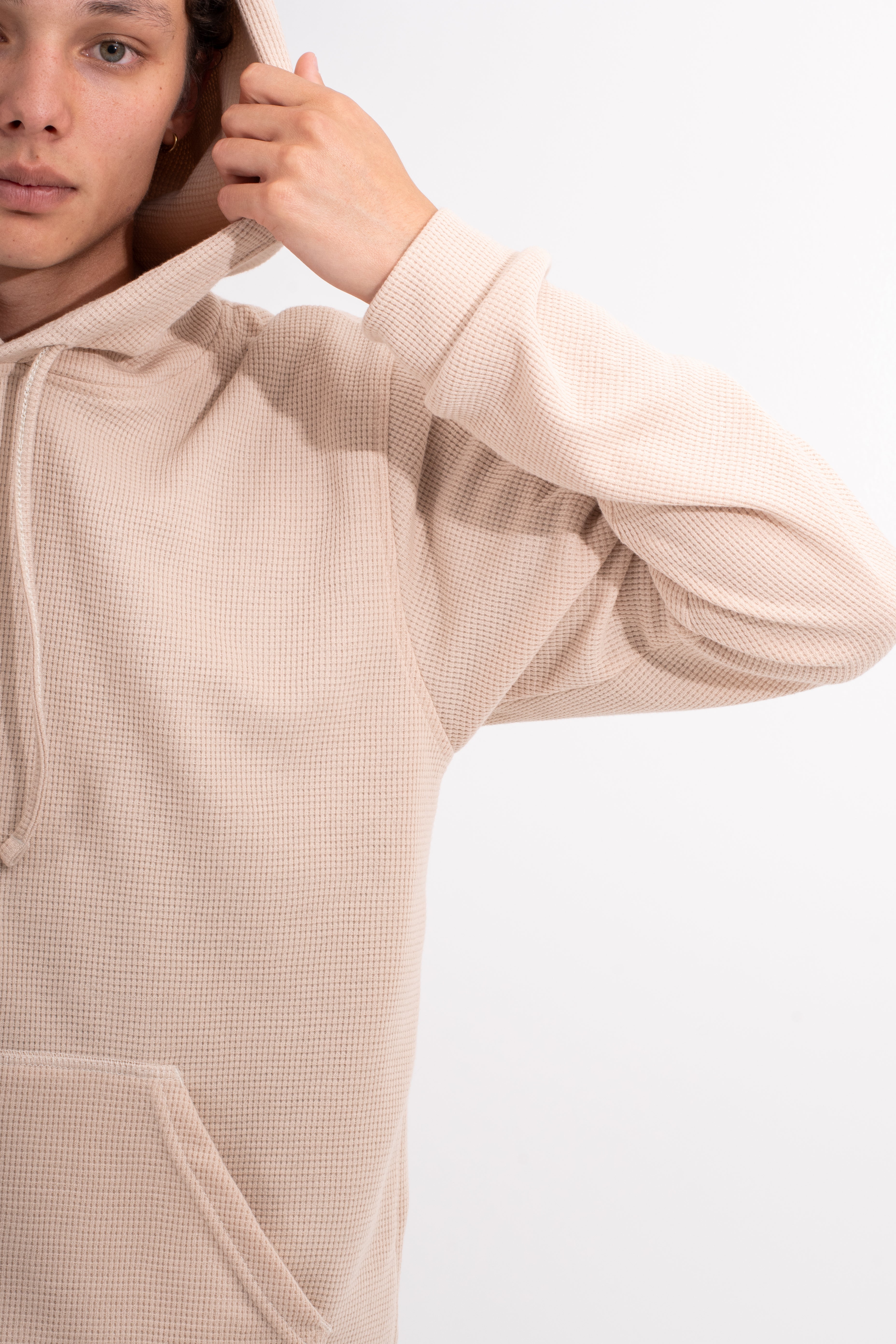 HOODIE BEIGE UNISEX- BÁSICO-4