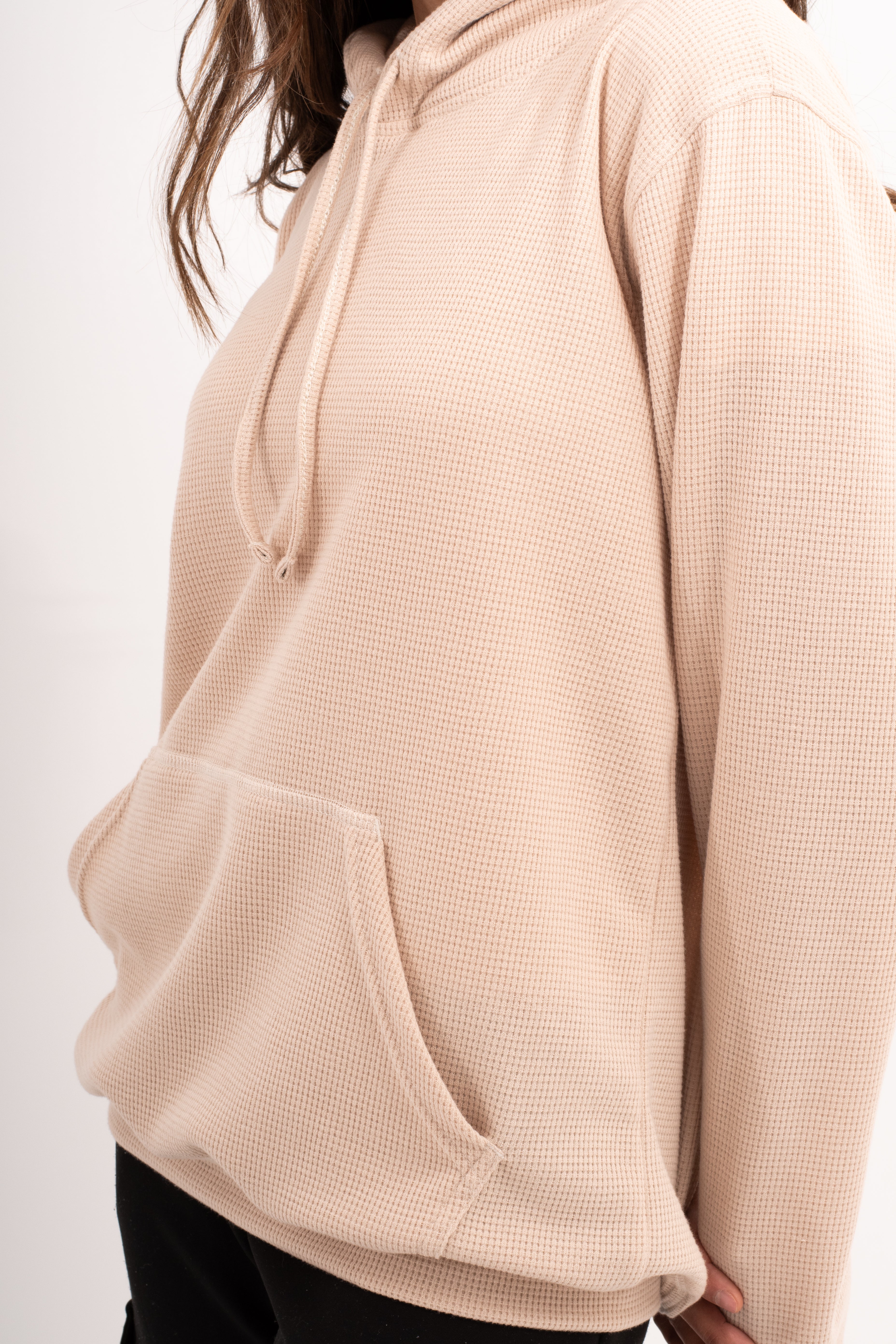 HOODIE BEIGE UNISEX- BÁSICO-8