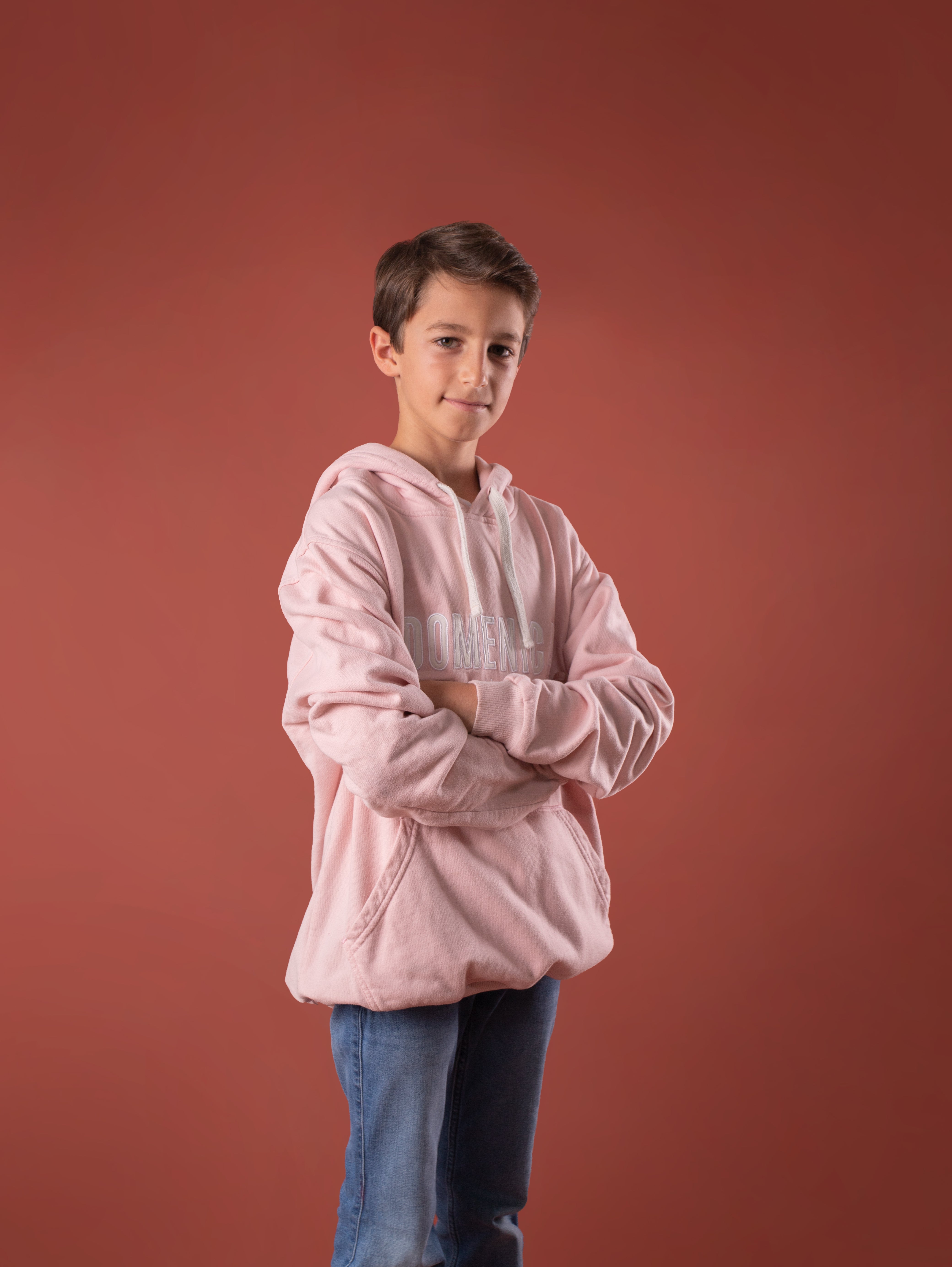 HOODIE DOMENICA ROSADO - NIÑOS-2