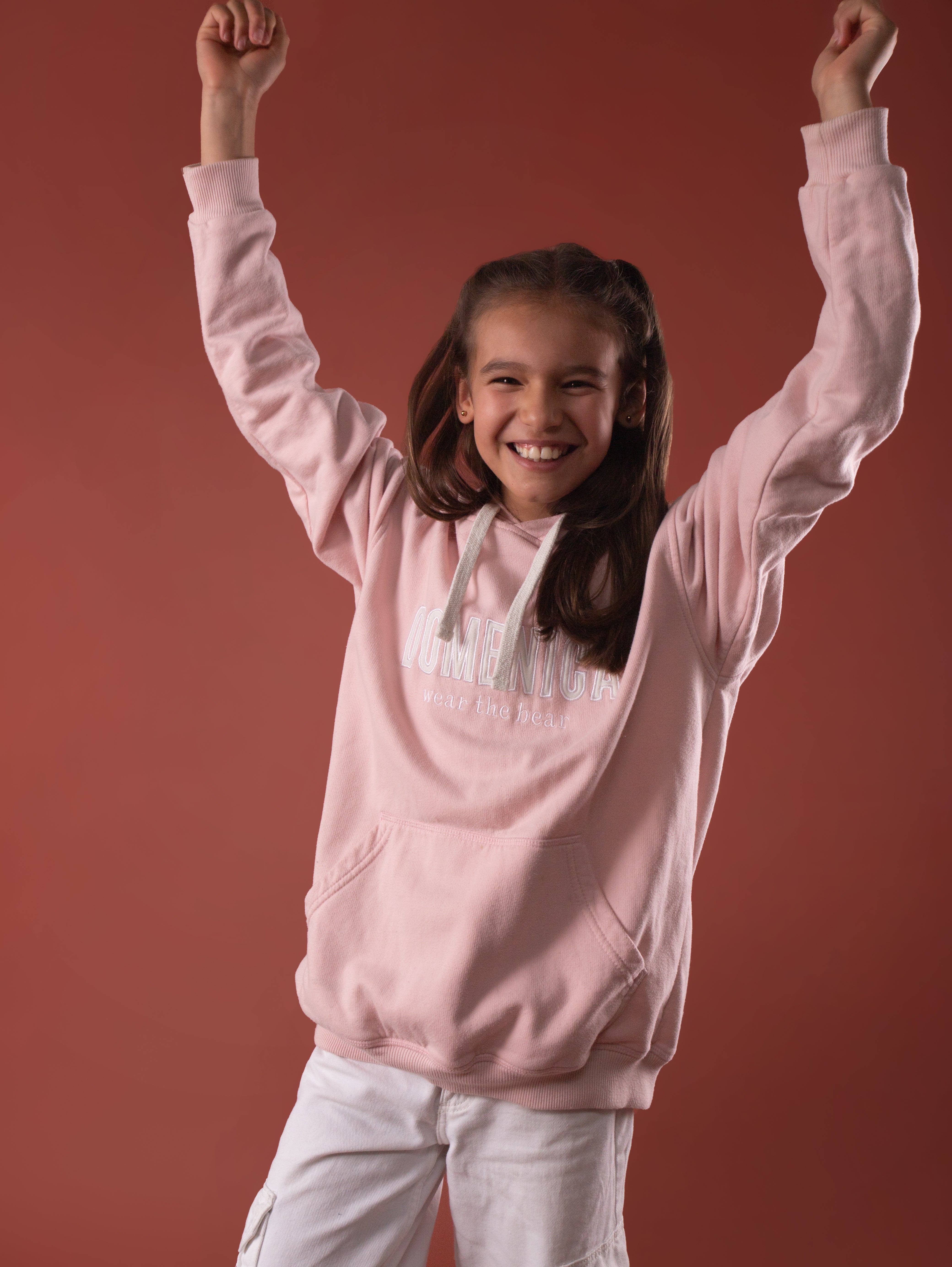 HOODIE DOMENICA ROSADO - NIÑOS-3
