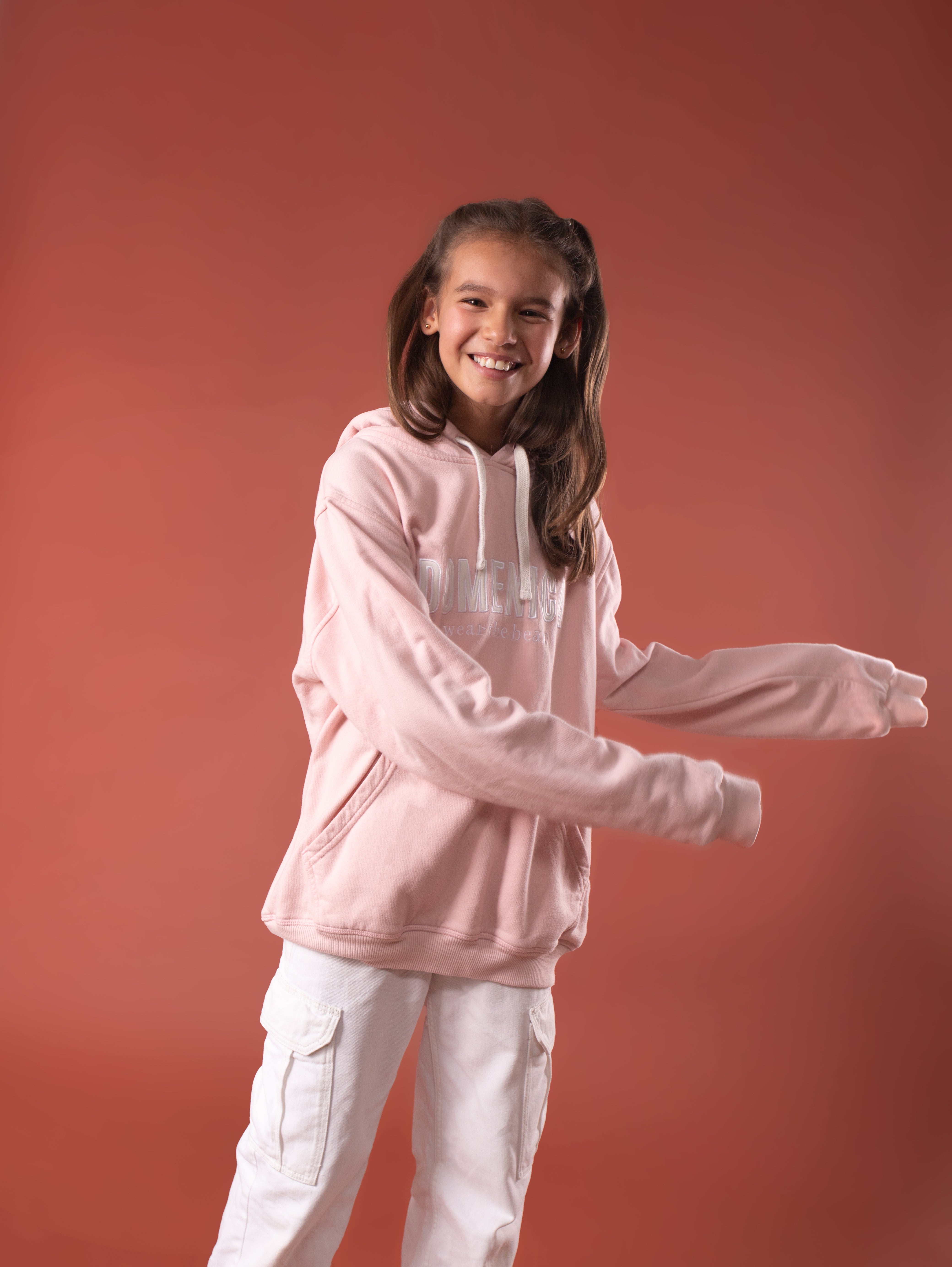 HOODIE DOMENICA ROSADO - NIÑOS-1