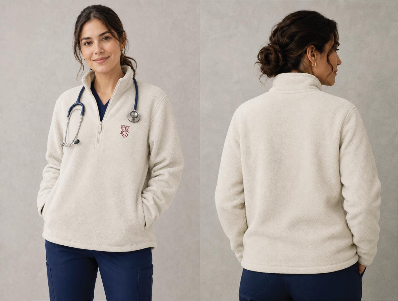 SACO FLEECE HALF ZIP CREMA - SHAIO-3