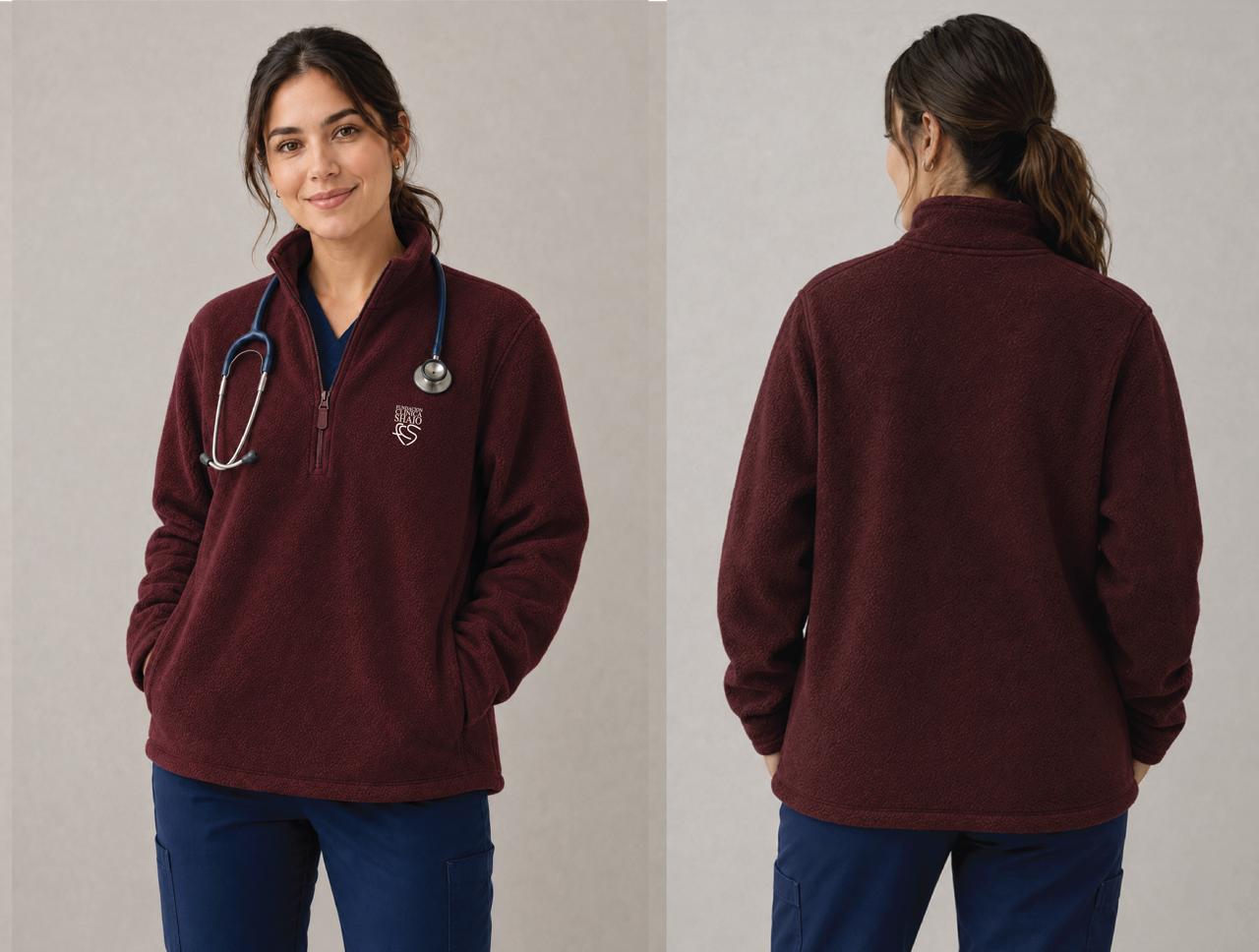SACO FLEECE HALF ZIP VINOTINTO - SHAIO-2