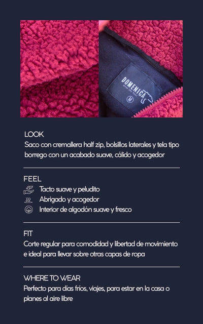 SACO OVEJERO CEREZA - UNISEX