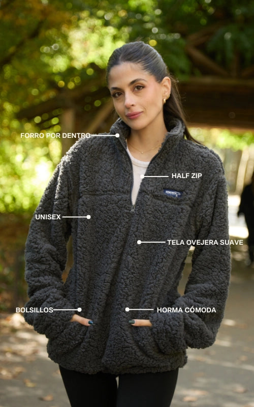 SACO OVEJERO GRIS OSCURO - UNISEX