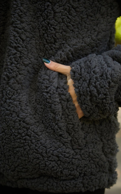 SACO OVEJERO GRIS OSCURO - UNISEX