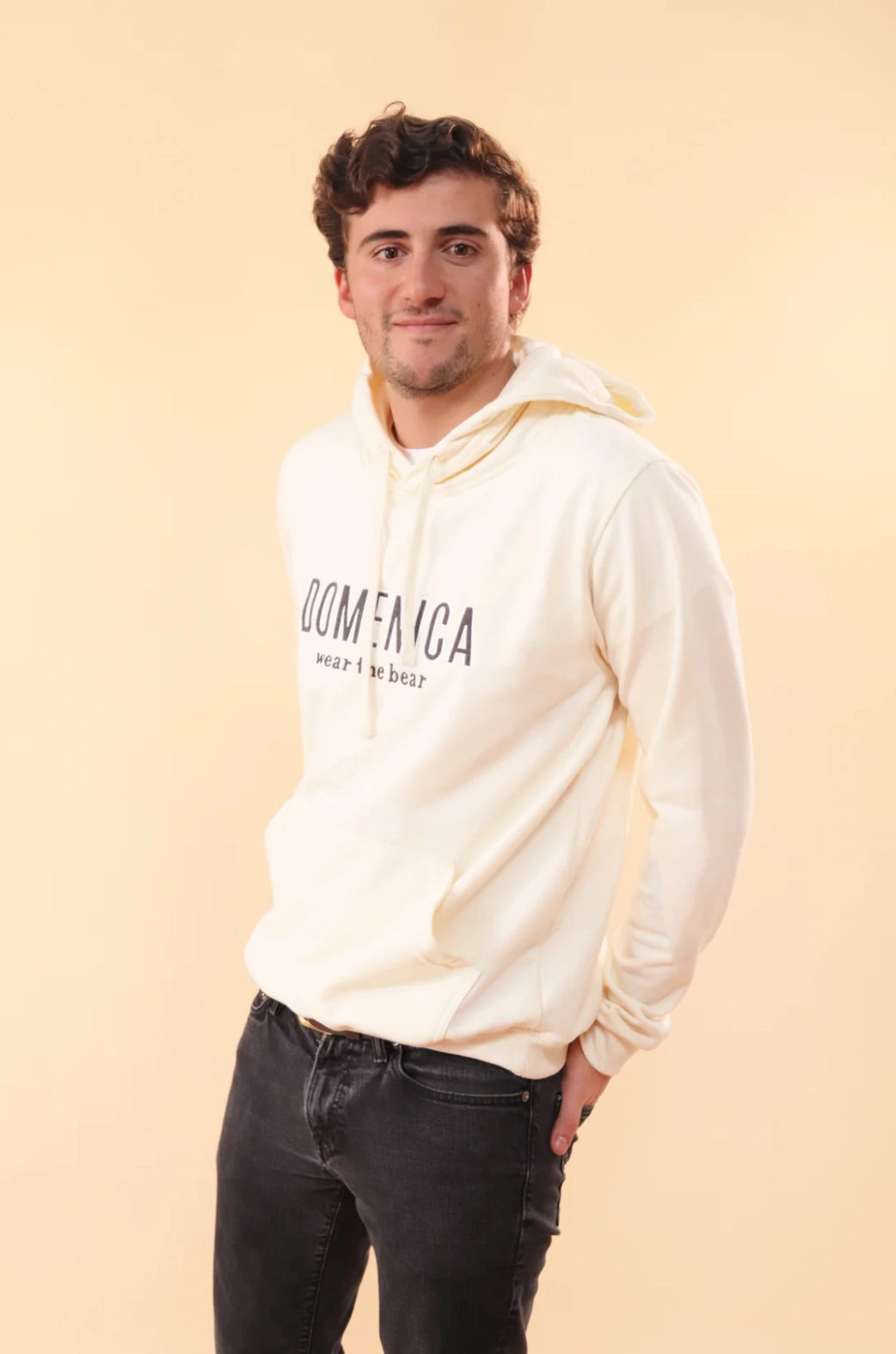 HOODIE DOMENICA CREMA - UNISEX-5