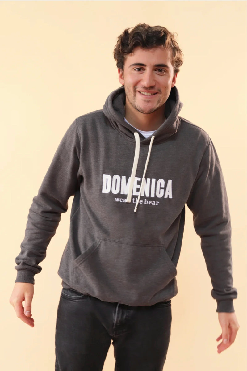 HOODIE DOMENICA GRIS OSCURO - UNISEX