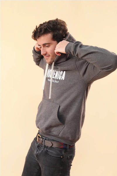 HOODIE DOMENICA GRIS OSCURO - UNISEX