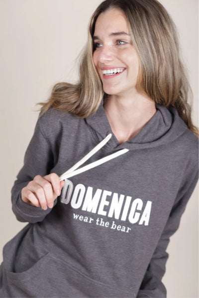 HOODIE DOMENICA GRIS OSCURO - UNISEX