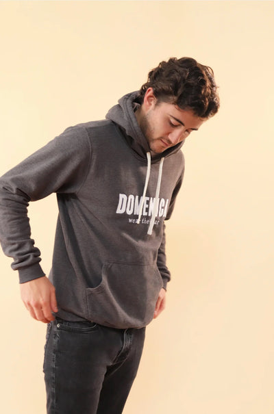 HOODIE DOMENICA GRIS OSCURO - UNISEX