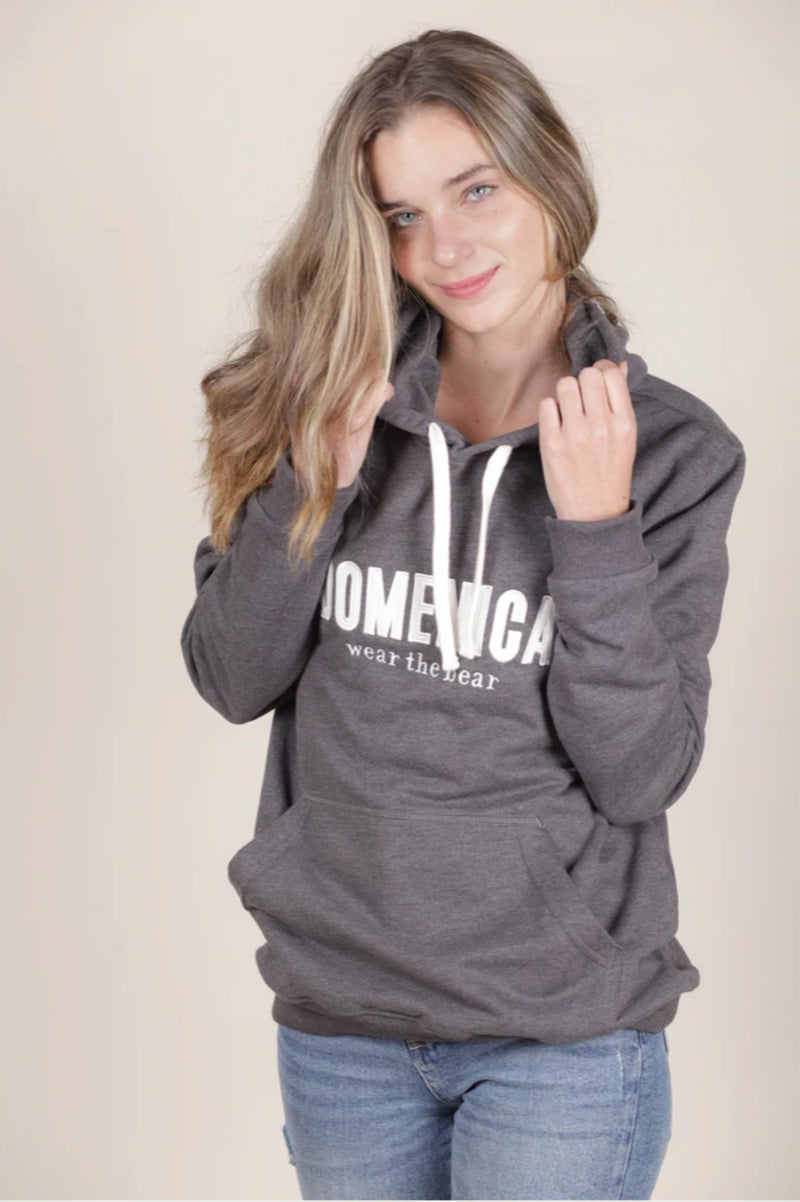 HOODIE DOMENICA GRIS OSCURO - UNISEX