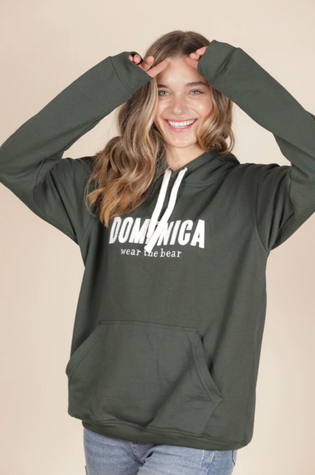 HOODIE DOMENICA VERDE MILITAR - UNISEX