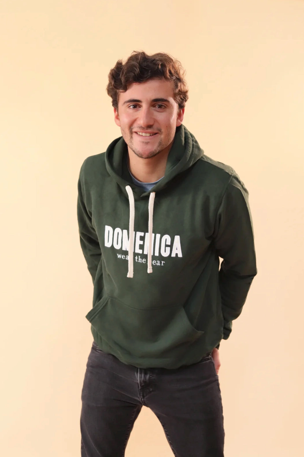 HOODIE DOMENICA VERDE MILITAR - UNISEX