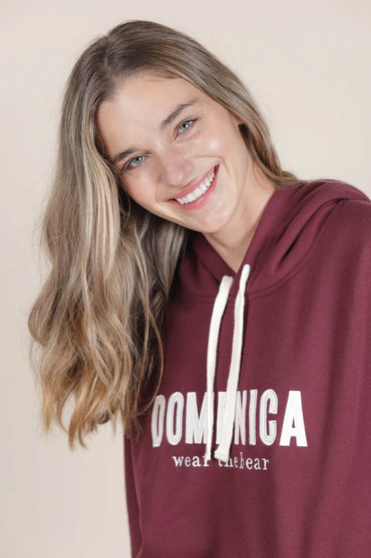 HOODIE DOMENICA VINOTINTO - UNISEX