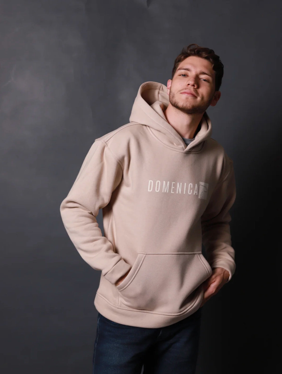 HOODIE OSO BEIGE OVERSIZED - UNISEX
