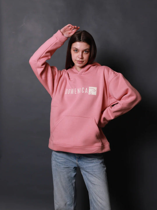 HOODIE OSO ROSADO OVERSIZED- UNISEX