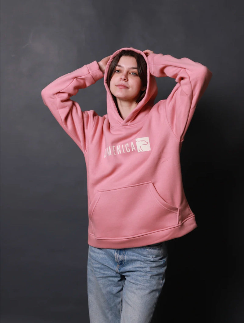 HOODIE OSO ROSADO OVERSIZED- UNISEX
