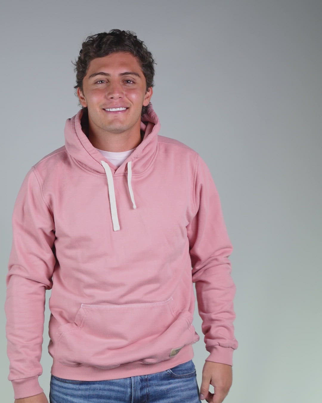 HOODIE ROSADO UNISEX- BASICO-5