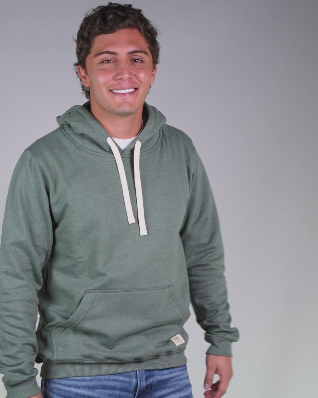 HOODIE VERDE OLIVA UNISEX- BAÁSICO-5