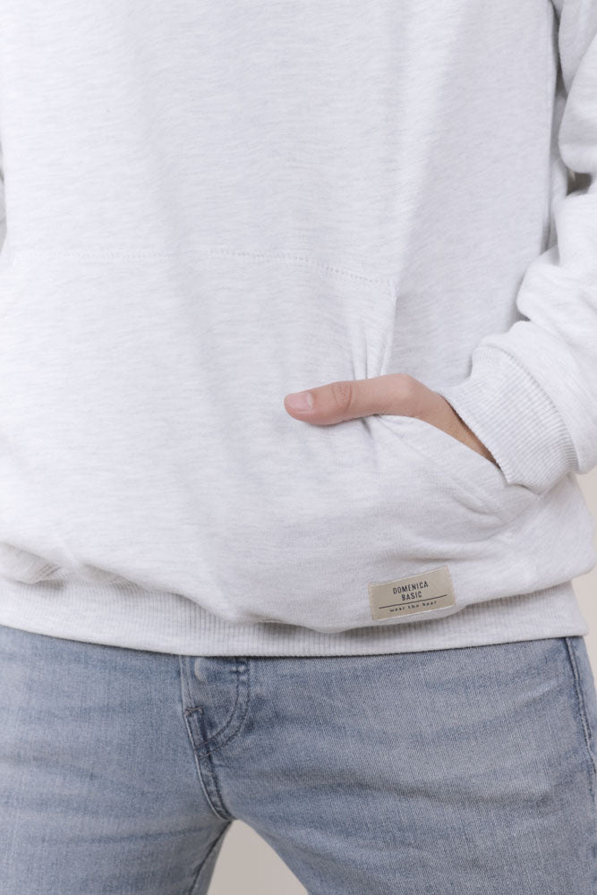 HOODIE GRIS CLARO UNISEX - BÁSICO-4