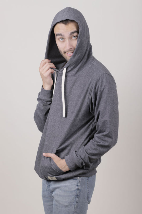 HOODIE GRIS OSCURO UNISEX- BÁSICO