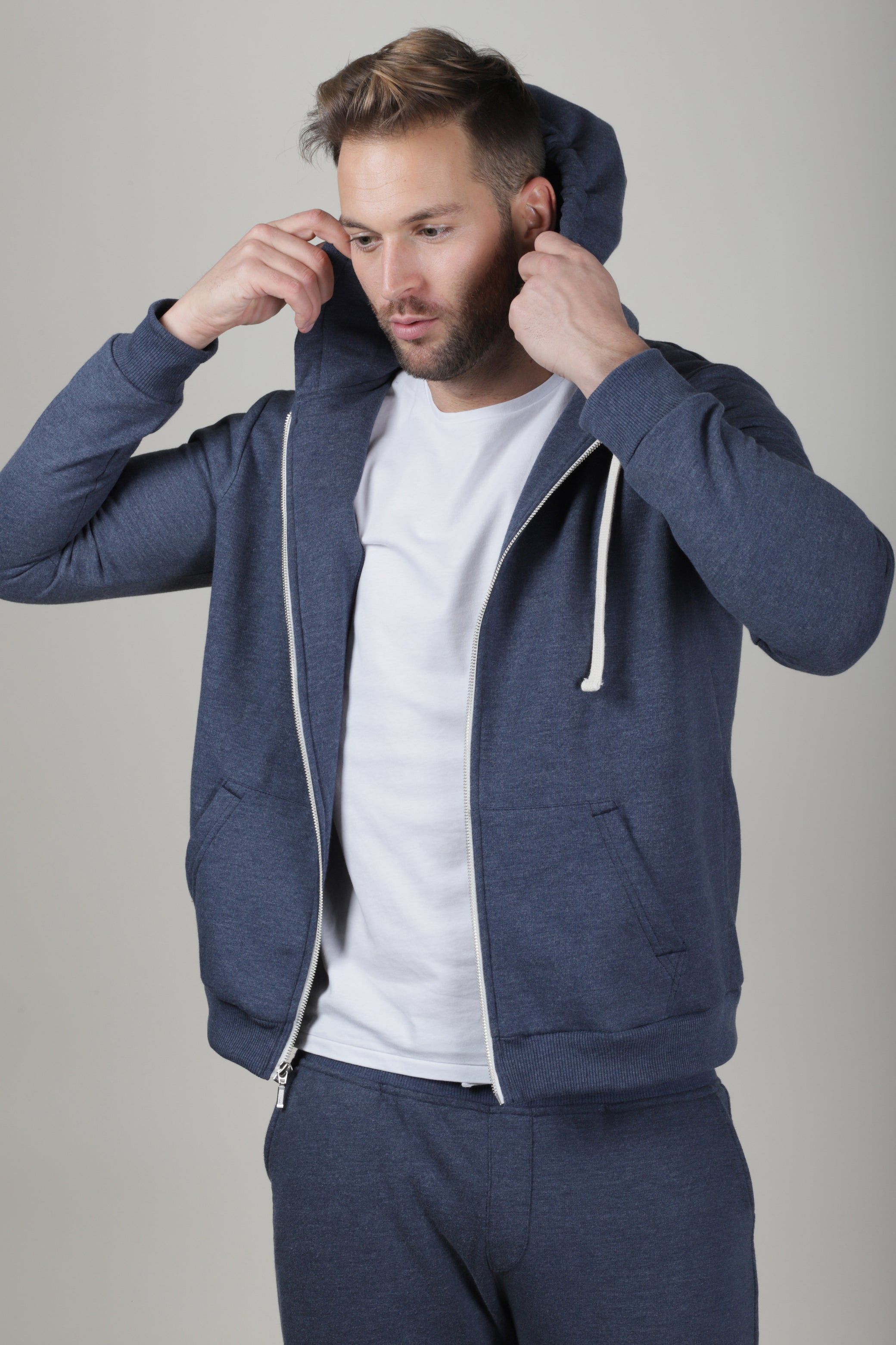 BLUE SMOKE ZIP HOODIE - UNISEX – DOMENICA COL.