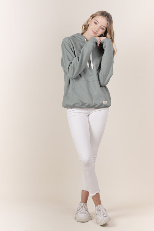 HOODIE VERDE OLIVA UNISEX- BAÁSICO