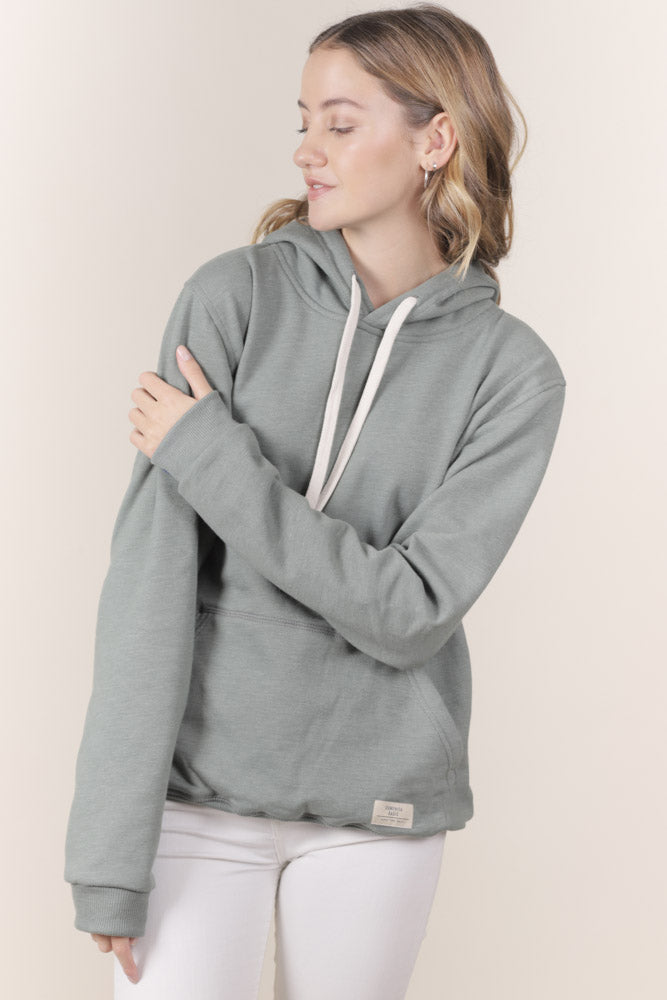 HOODIE VERDE OLIVA UNISEX- BAÁSICO-4