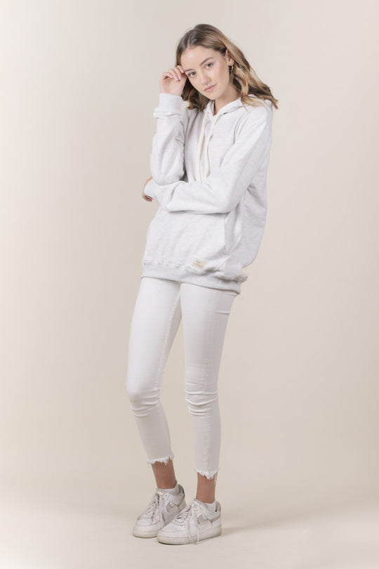 HOODIE GRIS CLARO UNISEX - BÁSICO