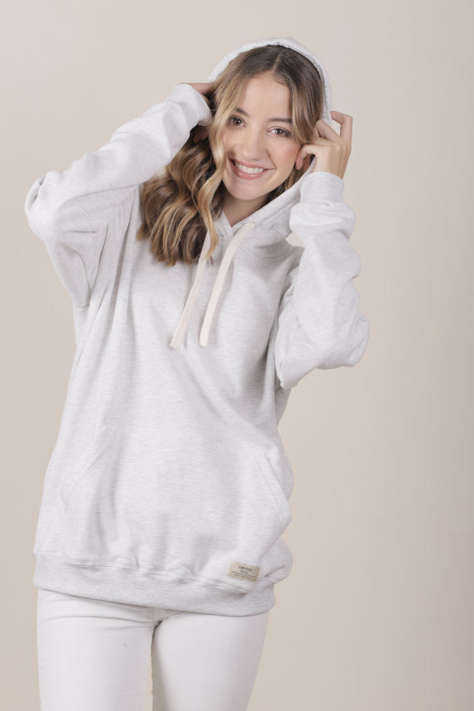 HOODIE GRIS CLARO UNISEX - BÁSICO-3