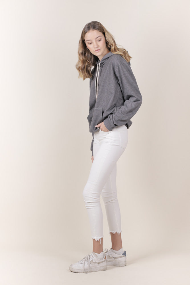 HOODIE GRIS OSCURO UNISEX- BÁSICO-5