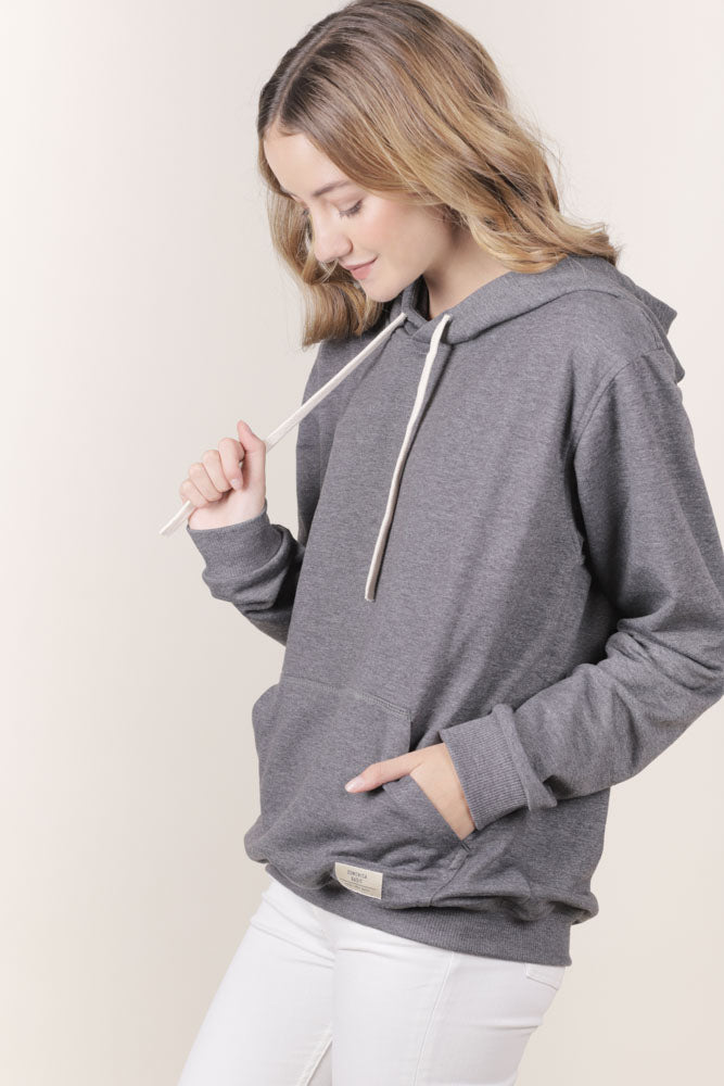 HOODIE GRIS OSCURO UNISEX- BÁSICO-4